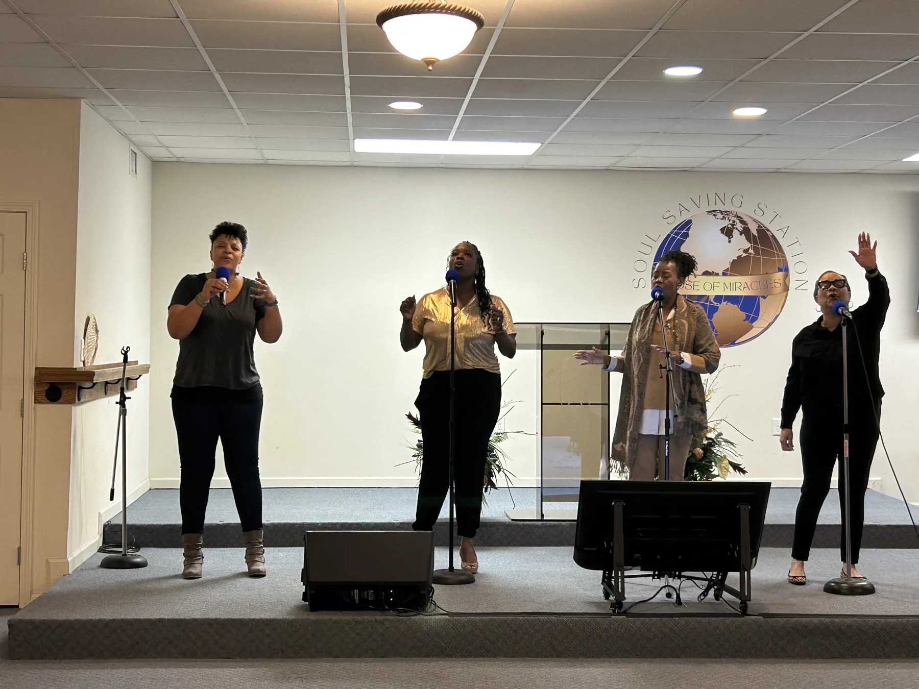 Our church worship leaders singing